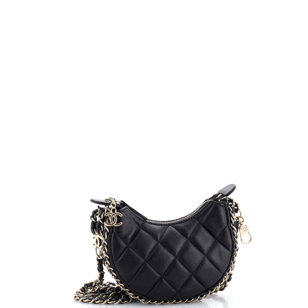 Chanel Chain Around Hook Hobo Quilted #253051C34B - Picture 2 of 6